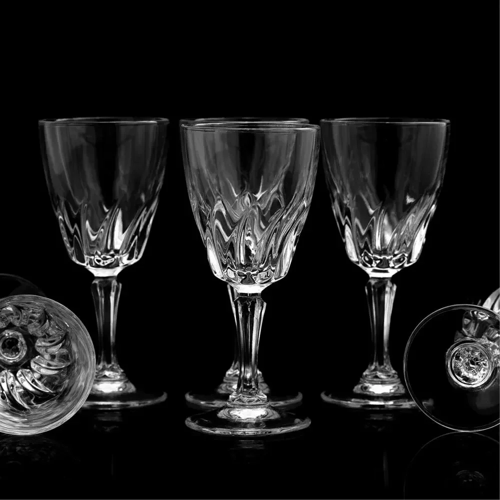 Cristal d'Arques Flamenco Crystal Cordial Glass Set French Luxury MCM Stemware